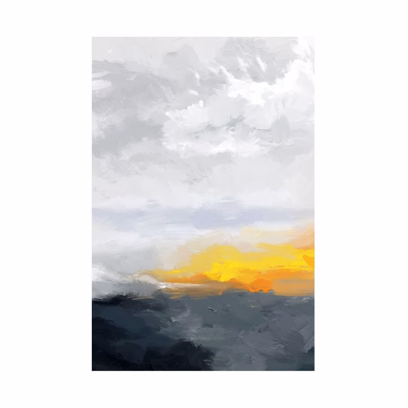 Tablou Abstract Marin, Orizonturi în Amurg