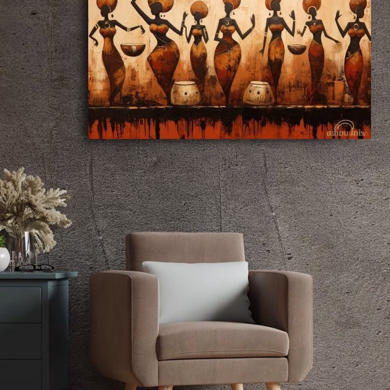 Tablou Siluete Africane, Eho-ul Tribului - imagine 4