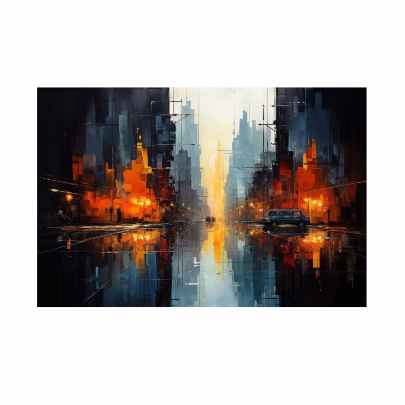 Tablou Oraș În Ceață, Metropola În Ceață