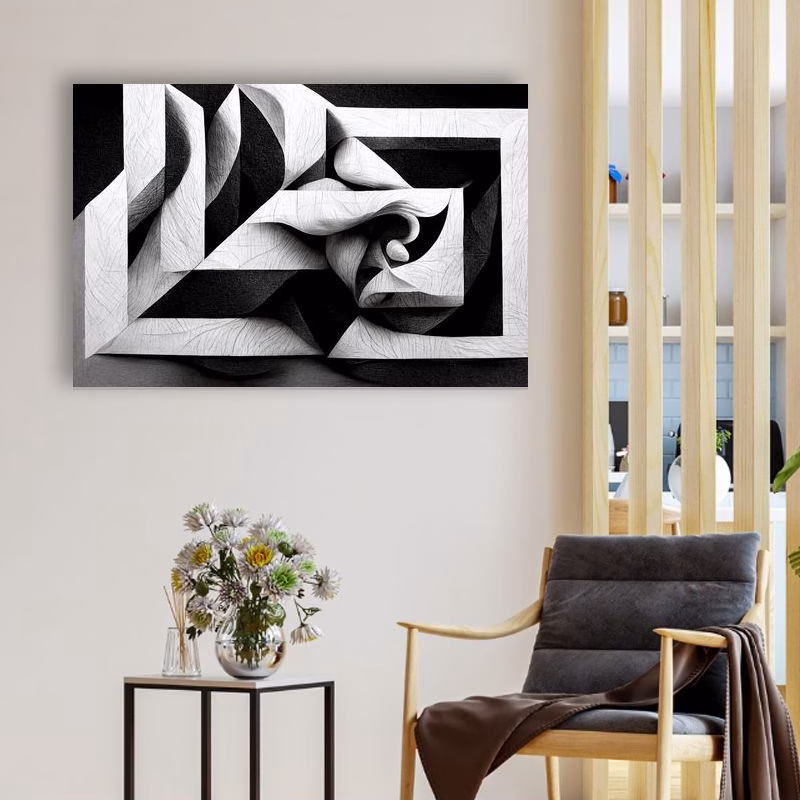 Tablou Abstract Geometric, Iluzii Optice - imagine 3